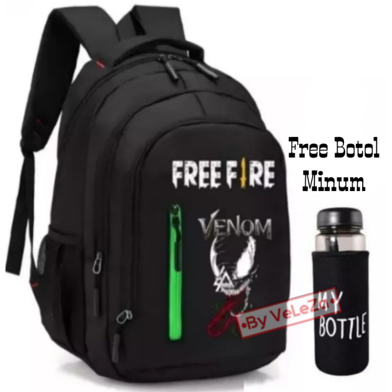 Tas Ransel Anak Karakter Free Fire Venom Free Botol Minum Tas Anak