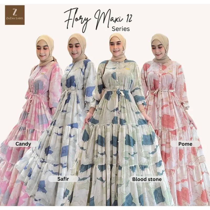 AACO FLORY MAXI DRESS VOL 12 By Zazaalabel DRESS PREMIUM