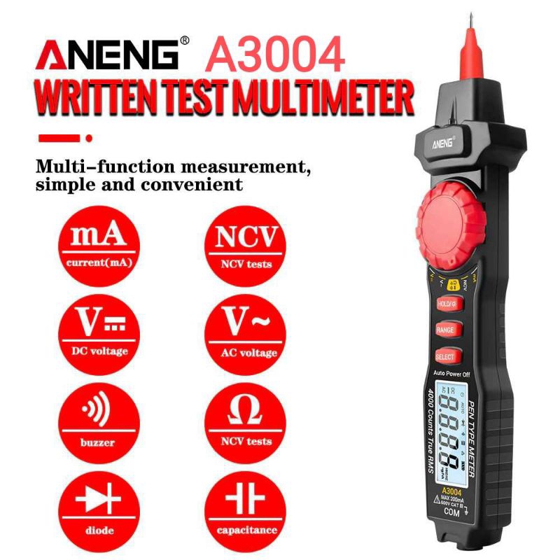 Multitester ANENG Digital Multimeter Voltage Tester Pen - A3007 A3008 A3004