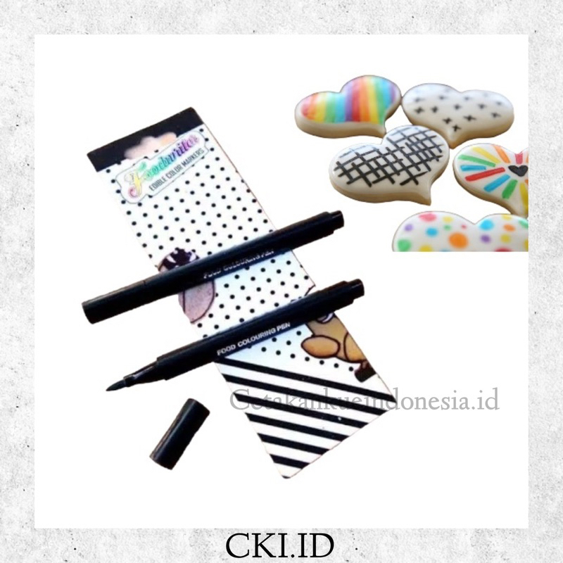 

Spidol Kue hitam / Edible pen Hitam / marker kue cookies
