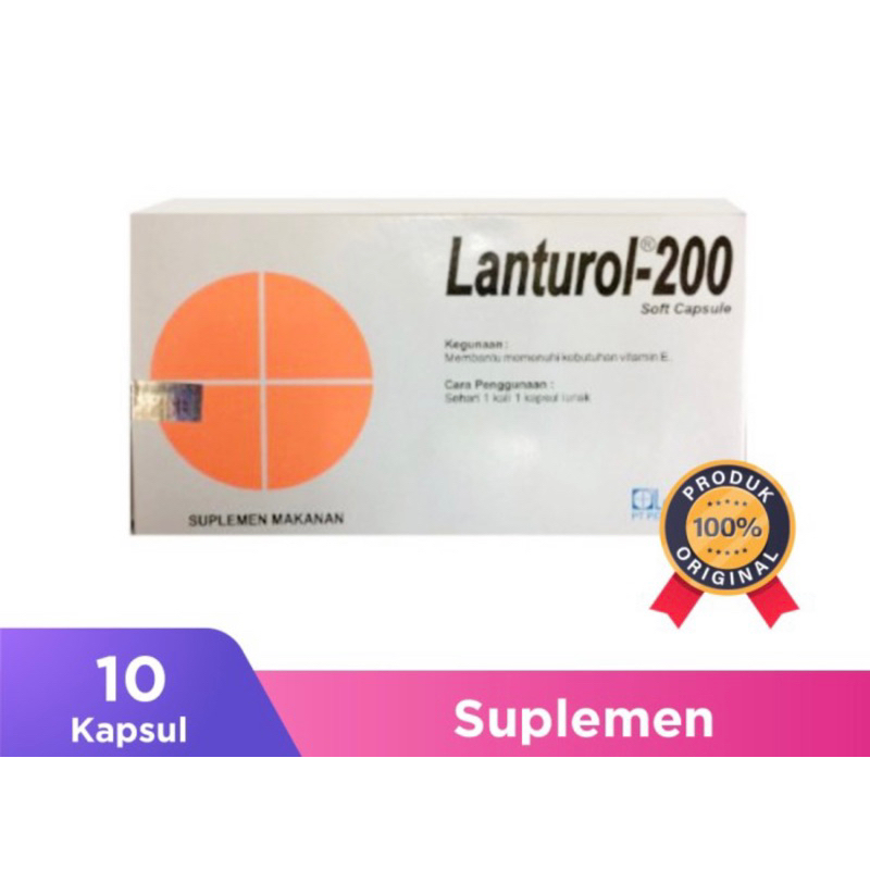 Lanturol 200 strip 10 tablet ( vitamin penyubur kandungan )