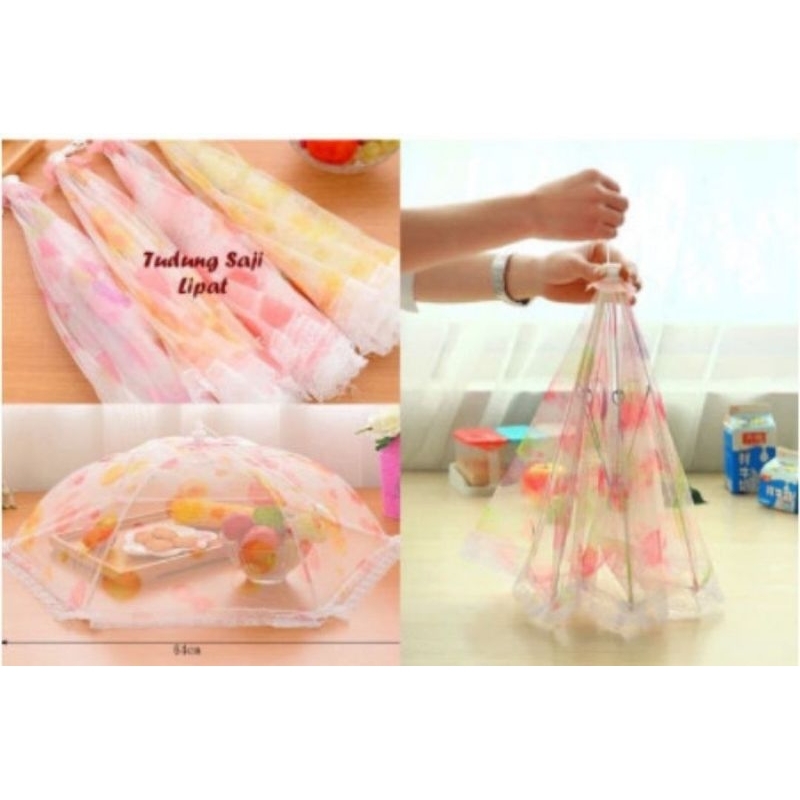 tudung saji lipat transparan