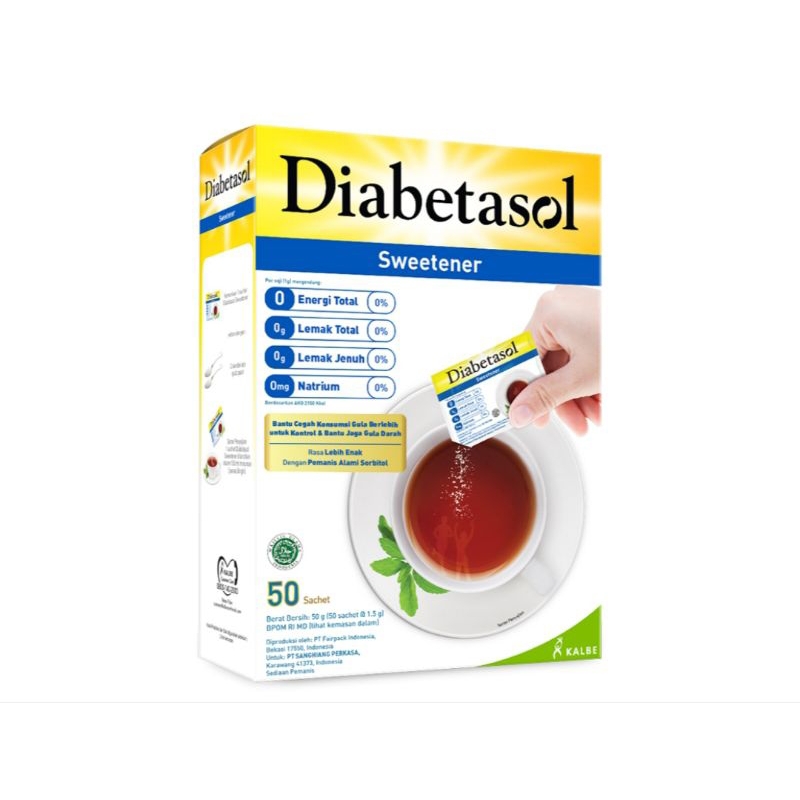 

Diabetasol Sweetener Gula Zero Calorie 50 g