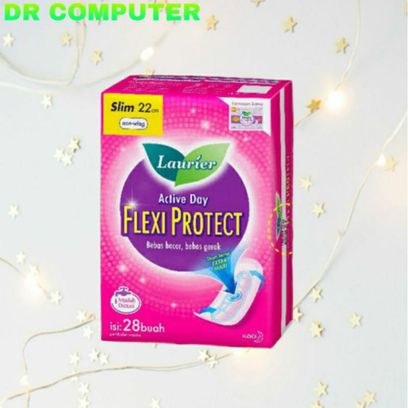laurier Flexi protect slim 22cm non wing 28pads pembalut wanita