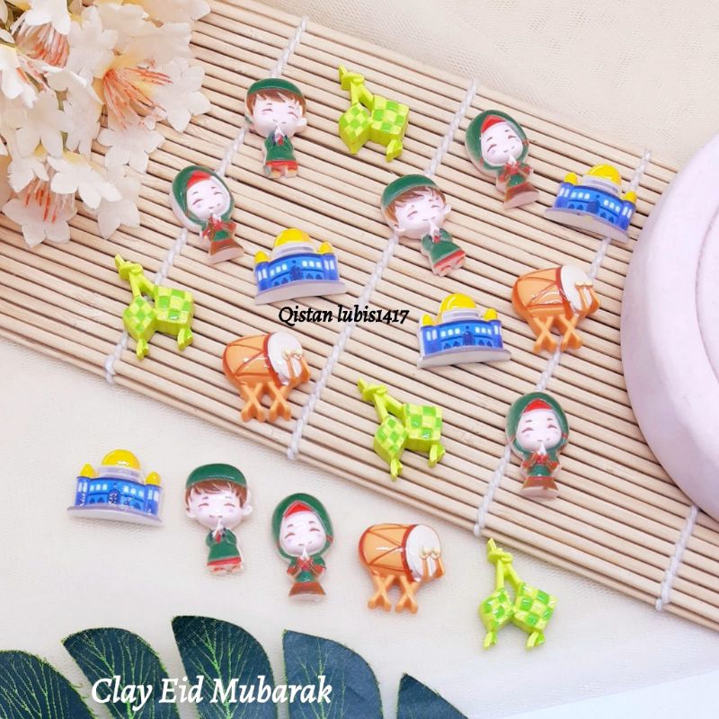 Clay Eid Mubarak/Clay lebaran/10 pcs