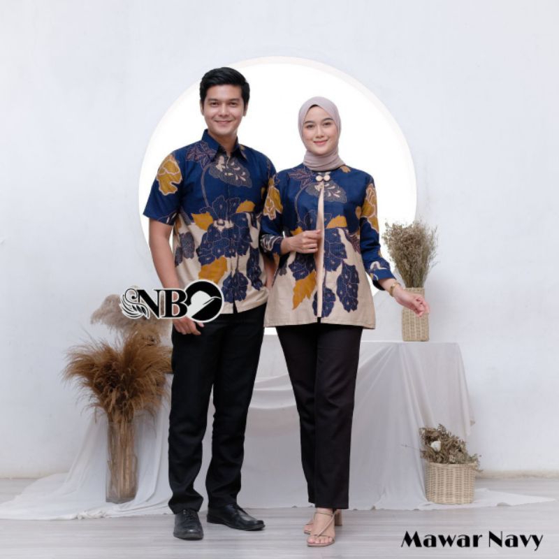 Batik wanita modern Monalisa HRBHO1 tosca terlaris dibaju batik wanita - seragam batik wanita