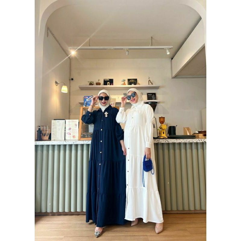 Farah Maxy, GAMIS WANITA MUSLIM CANTIK POLOS FIT XXL LD 120 BAHAN CRINCLE AIRFLOW IMPORT TERMURAH OOTD KEKINIAN TERLARIS