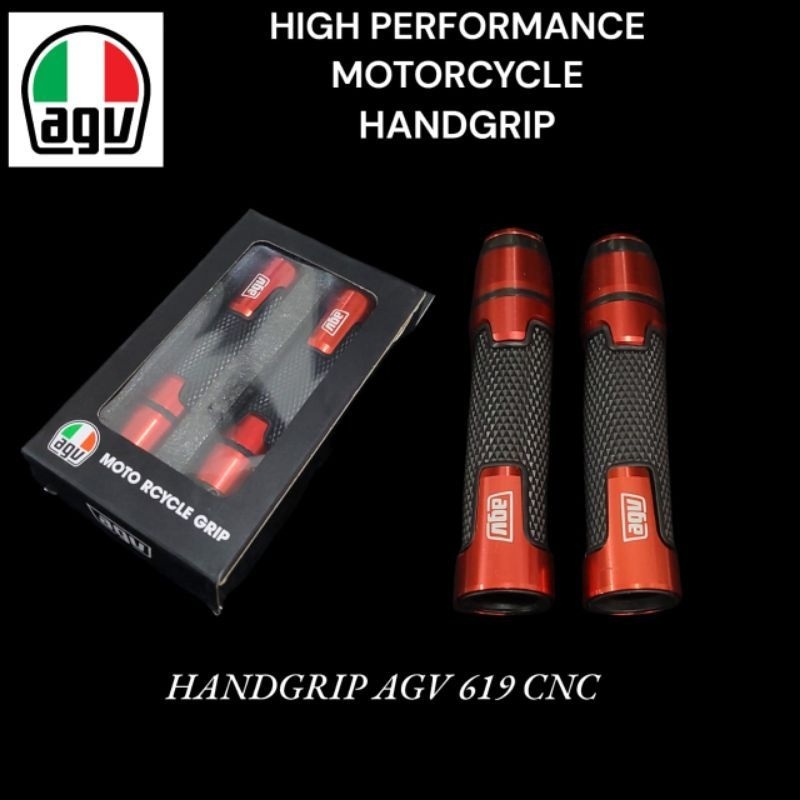 Handgrip Motor AGV ITALY CNC Grip AGV Ninja R RR Ninja Fi Ninja250 Cb150 CBR R15 V2 V3 V4 GSX R25 NMAX AEROX PCX ADV VARIO SCOOPY DILL UNIVERSAL MOTOR