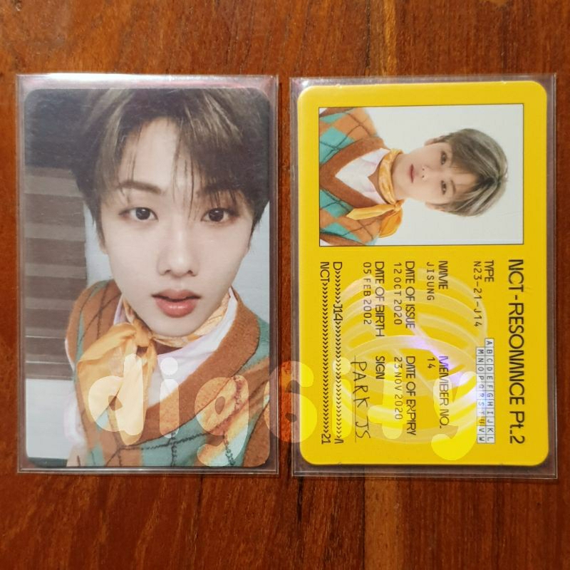 pc jisung departure photocard id card resonance pt. 2 album