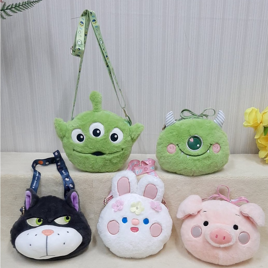 Tas Selempang Kuromi Melody Cinnamonroll Kirby Pompompurin/Slingbag Anak Perempuan/Kado Tas Boneka