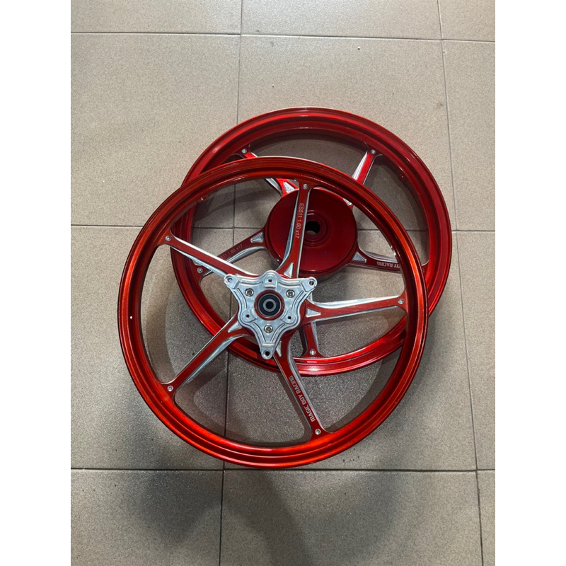 Velg enkei hylos magic boy 505 511 Warna biru oren Ukuran. 185/160/17.buat motor AEROX