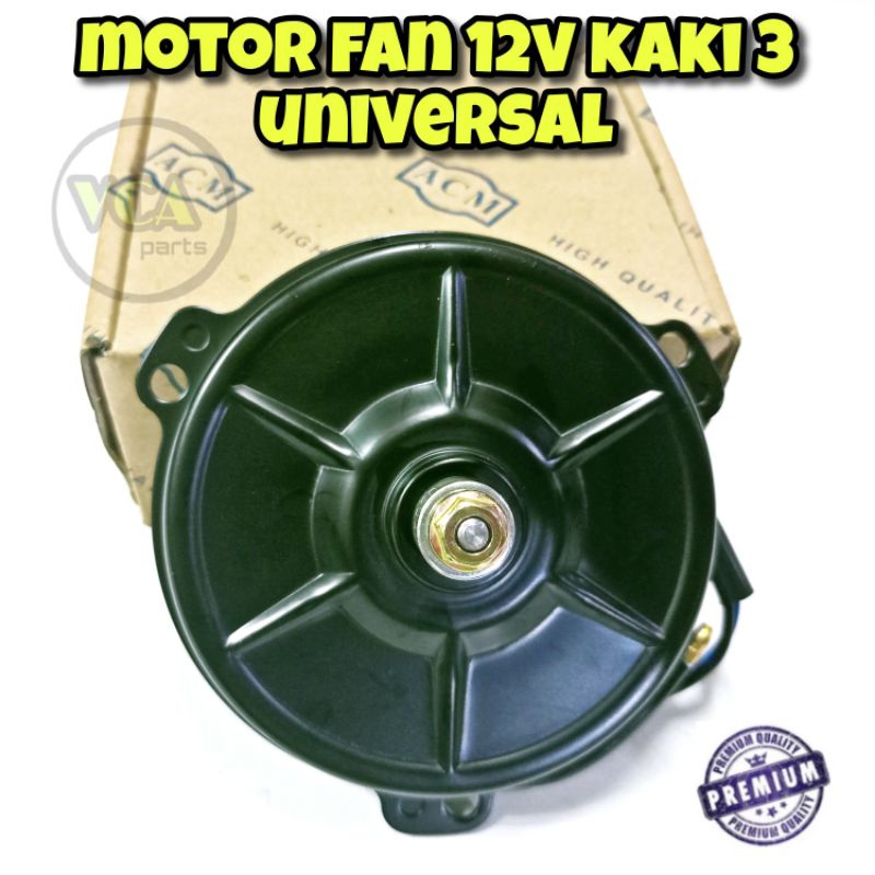 MOTOR FAN/MOTOR VAN AC 12v KAKI 3 MEREK ACM UNIVERSAL.