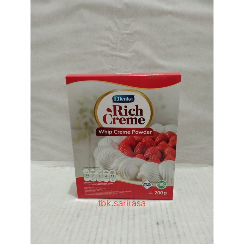 

Rich Creme 200gr Whip Creme Powder 200 gr Whipping Cream