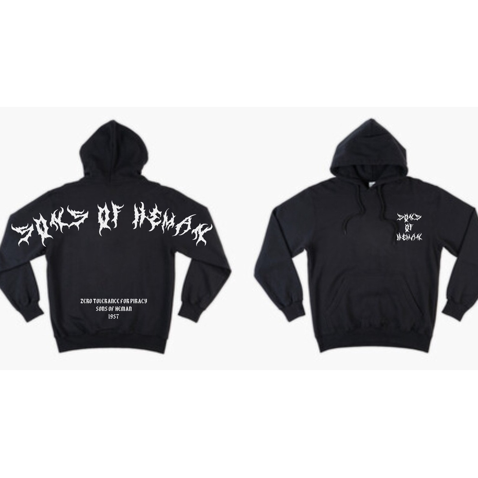 Hoodie Font Acak Logo Song Of Heman Sweater Hitam Hoodie Distro Hodie Pria Wanita Sweter estetick Sz M-XXL