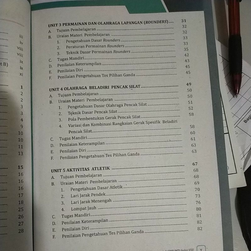 ORI buku teks siswa PJOK kurikulum merdeka untuk SMP/Mts kelas 8 penerbit media mandiri