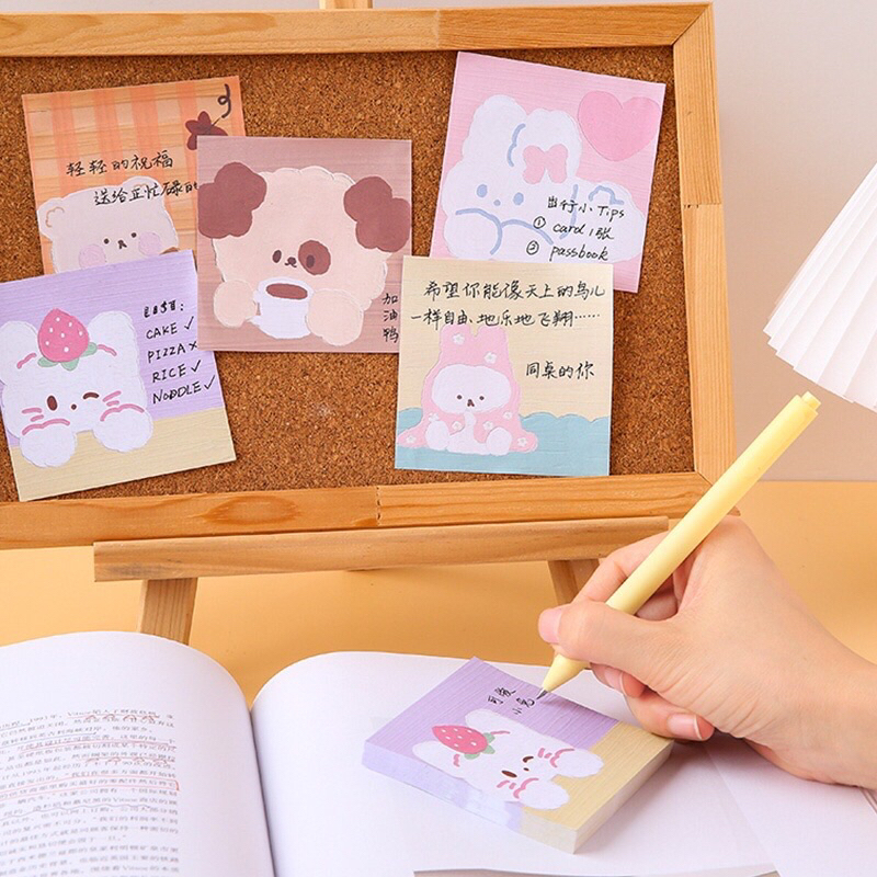 READY STOCK BISA COD - MEMO PAD STICKY NOTE KERTAS TEMPEL CATATAN PESAN INDEK PEMBATAS BUKU PENANDA NOVEL KARAKTER KARTUN HEWAN LUCU DESAIN ANAK PEREMPUAN KAWAII GAYA REMAJA CEWEK KPOP KOREA FANCY ELEGAN MURAH PREMIUM IMPOR AESTHETIC JURNAL DEKORASI DIY