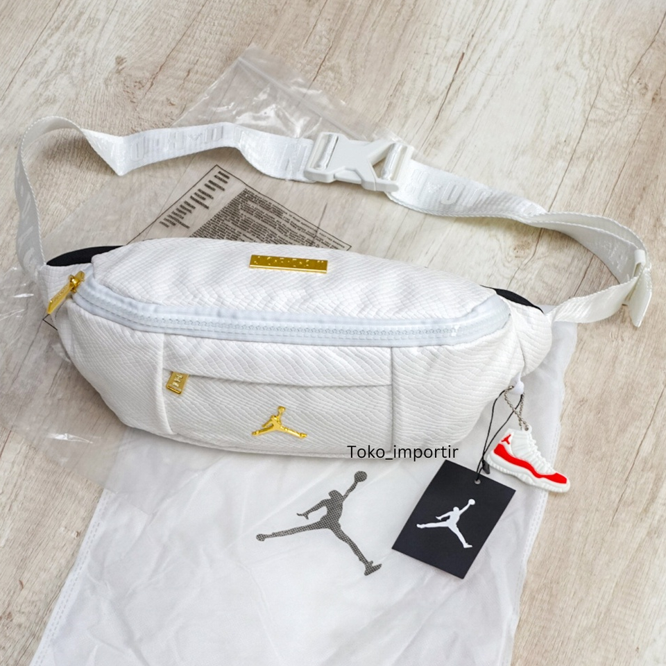 Waistbag nike air jord4n leather kulit