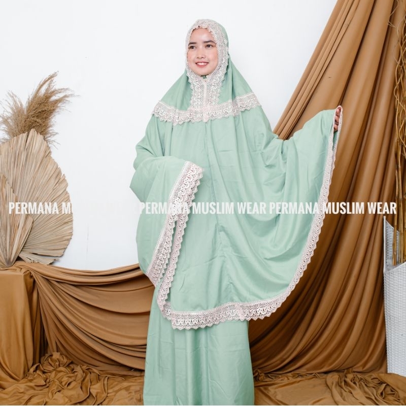 Mukena Dewasa Daily Alika Katun Jumbo By Permana muslim wear