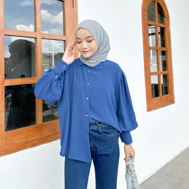 PEVITA PUFFY BLOUSE CRINKLE