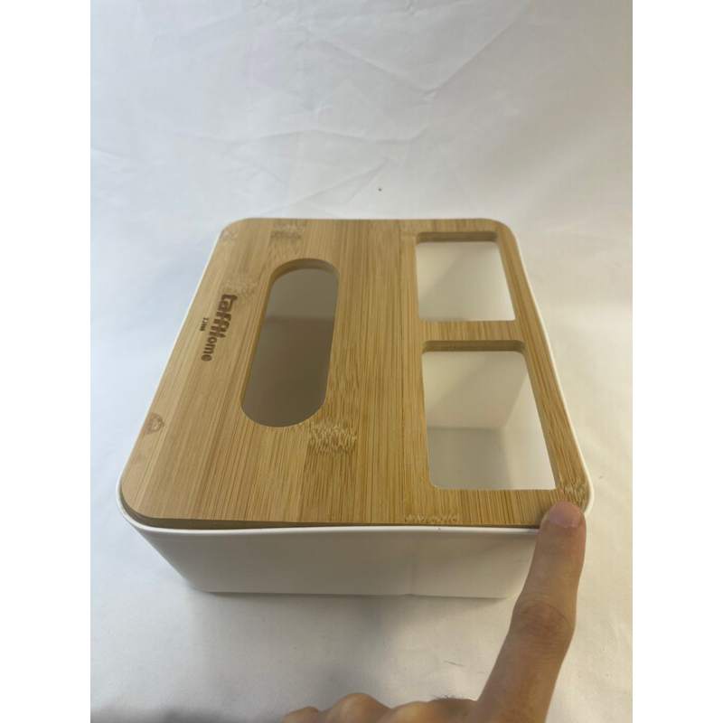 [OBRAL RIJEK] Kotak Tisu Kayu Tissue Box 3 Grid - ZJ006