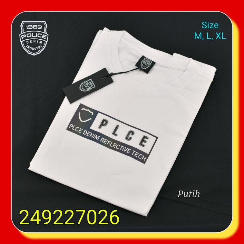 Kaos Oblong Pria Police Denim Industry 249227026 Lengan Pendek