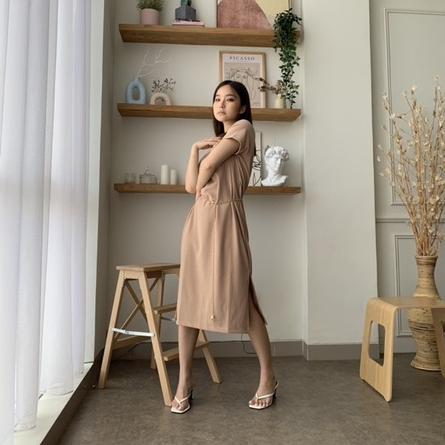 Nessie Dress / Dress Midi Knit Wanita