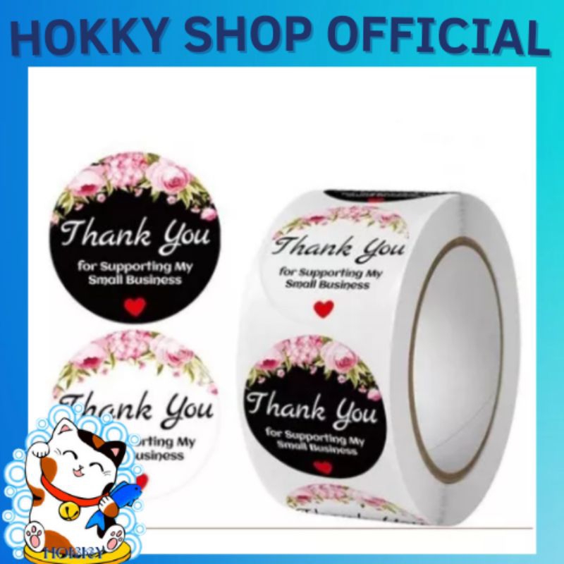 

1 Roll 500 Pcs Sticker Thank You / Sticker Label Kemasan Thank You