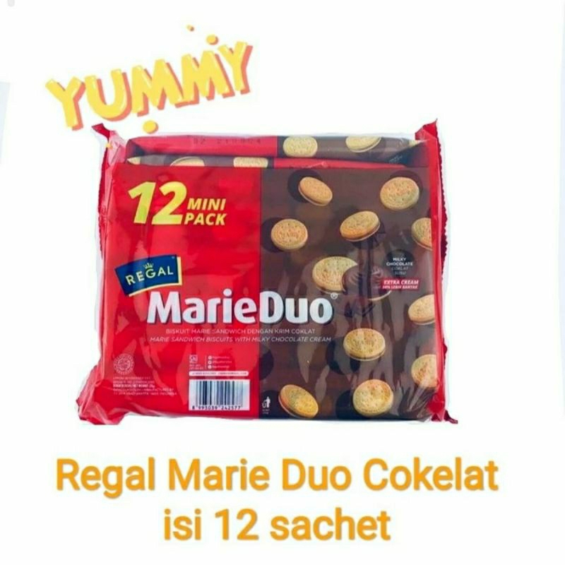 

regal marie duo biskuit | pack isi 12 bks