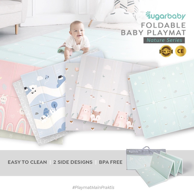 SUGAR BABY - FOLDABLE PLAY MAT - Sugarbaby Matras Lipat Bermain Anak - Playmat Bayi