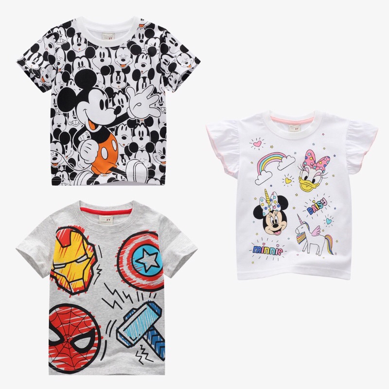 Kaos Anak Unisex Printed Motif T-shirt 1-6 Year