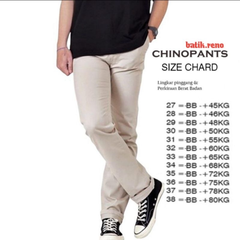 CELANA PRIA CHINO Slim fit Panjang Kerja kantor Santai Liburan Cowok Gentleman Boy