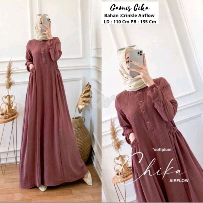 CIKA DRESS PREMIUM / GAMIS CRINKLE AIRFLOW / HOMEY DRESS