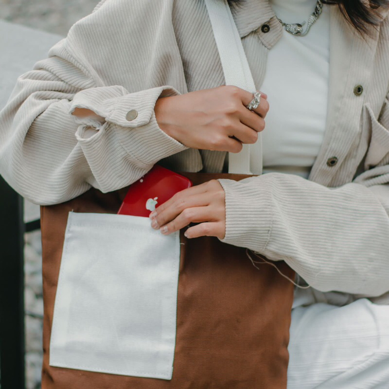 TOTE BAG KANVAS  LUCU TAS TOTE WANITA  POLOS RESLETING  KANTONG