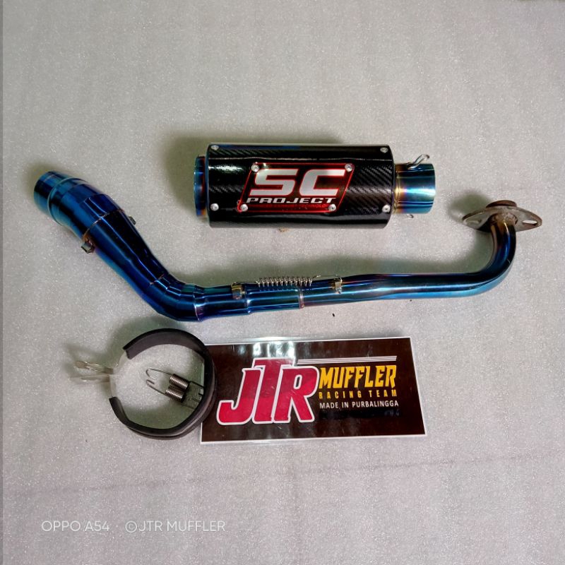 Knalpot Sc project leher bluemoon Nmax Aerox Lexi Pcx 150 Fino 125 Soul gt 115 125 Xeon Gt 125 Mio m