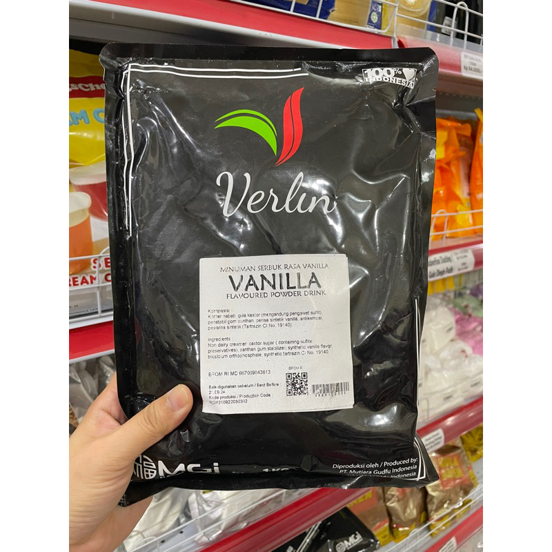 

Bubuk Minuman Serbuk Verlin Rasa Vanila Vanilla Kemasan 1kg