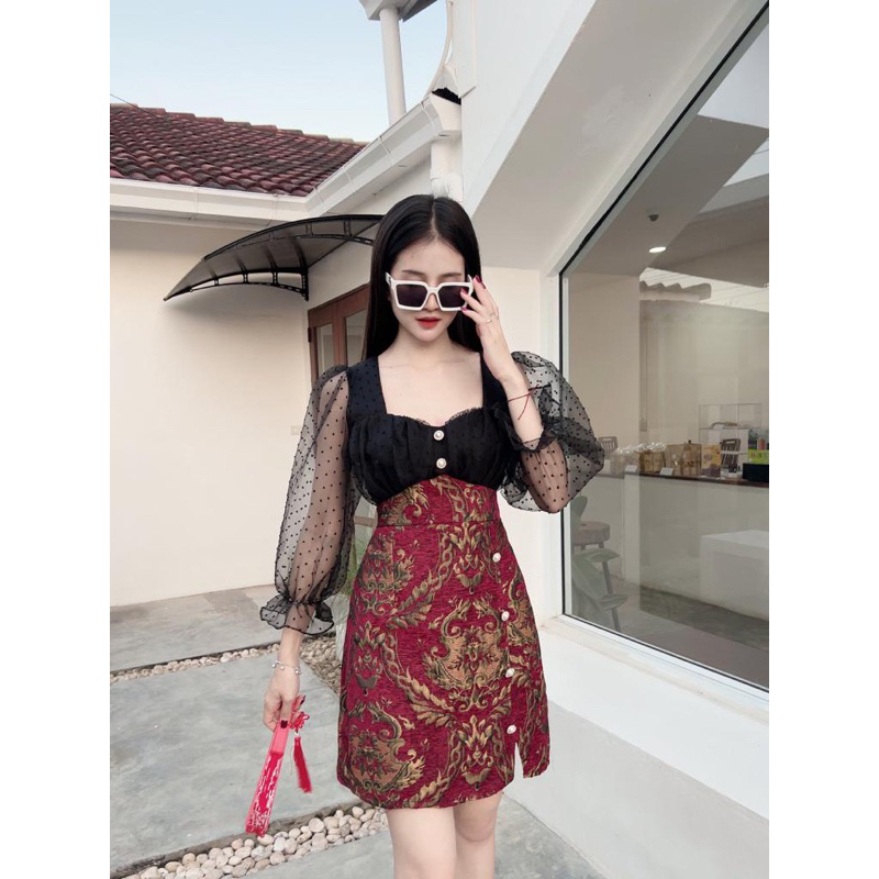 CODE:1549 dress fashion bkk ready stok ya