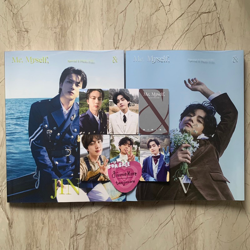 SPECIAL 8 ME MY SELF & JIN V VERSION PHOTOBOOK OFFICIAL SHARING ITEM READY RPC PHOTOCARD PC RANDOM P