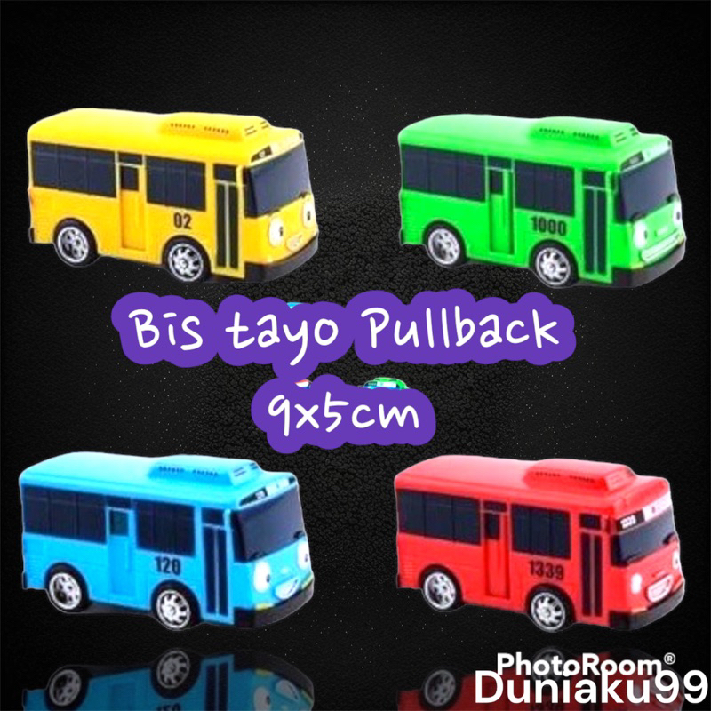 1 set mainan mobil bus tayo pullback geser pintu / tayo lani gani rogi / mainan anak murah / mainan kendaraan / miniatur bus