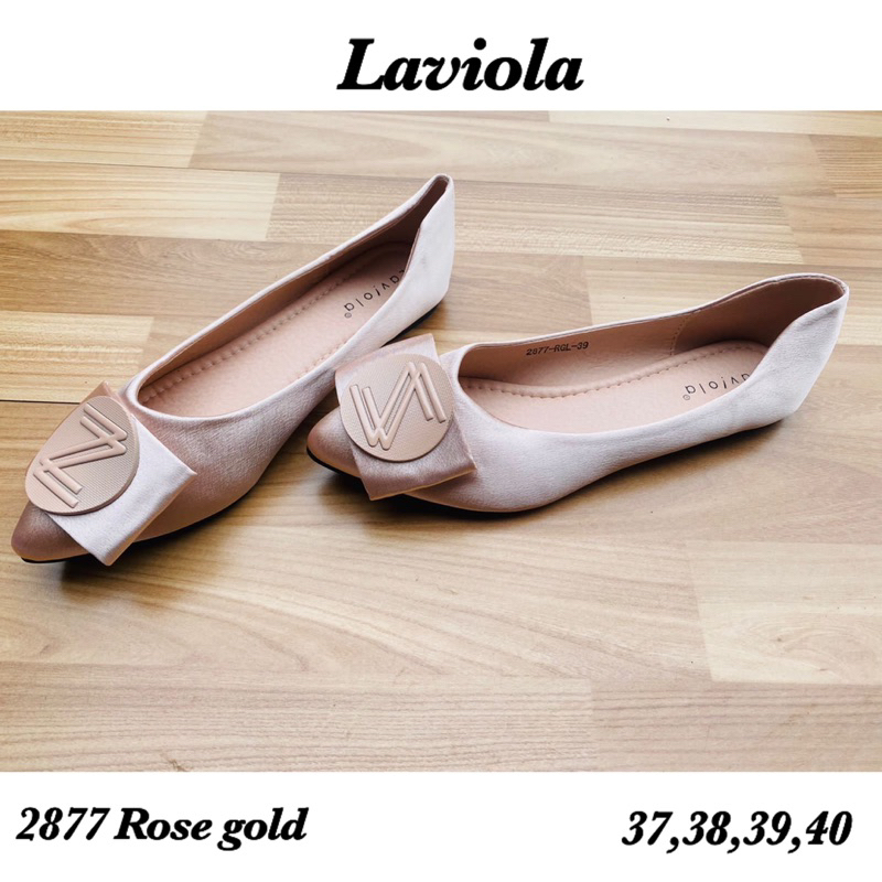 flatshoes warna rosegold geser&gt;&gt;