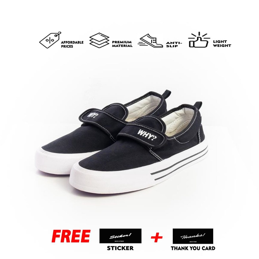 Sepatu Why Footwear - Slip On Ganciet BW