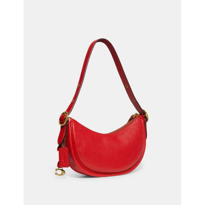 Coach Luna Shoulder Bag In Leather Red (CC439)