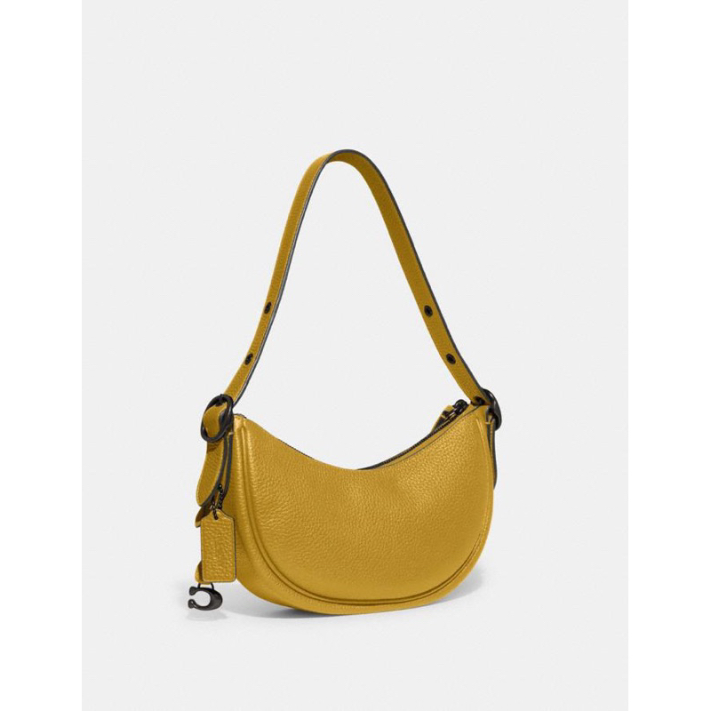 Coach Luna Shoulder Bag In Leather Yellow (CC439)