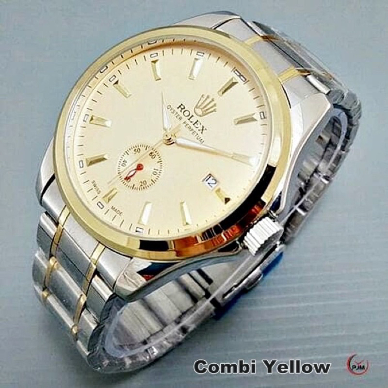 (Gorsir)Jam Tangan Pria Rolex 05 Autometic Detik Bawah Tanggal Aktif Mesin tanpa Batrai Strap Rantai/Stell(Terima Cod)