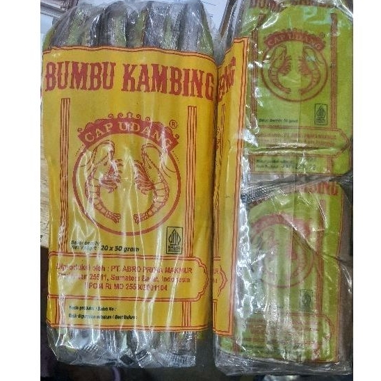 

Bumbu Kambing Cap Udang 1 Pack Isi 20 sachets