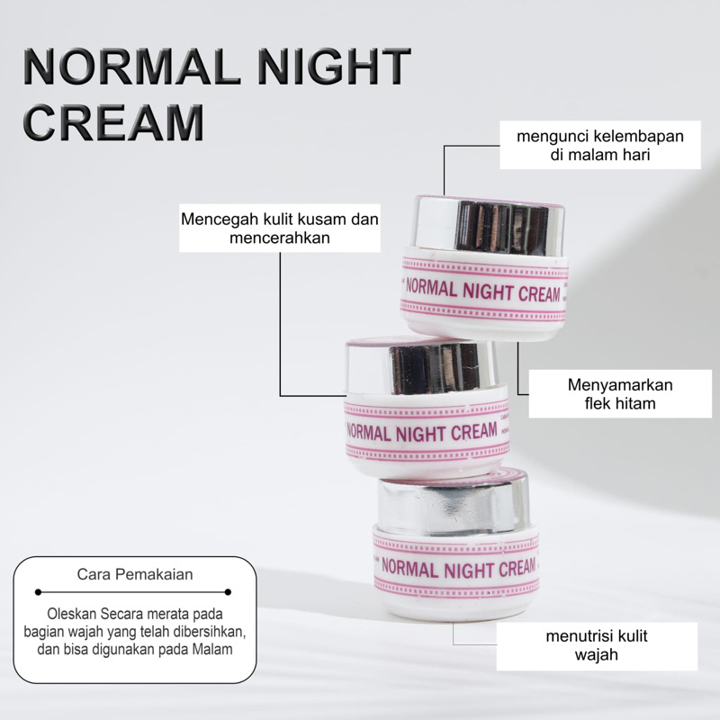 [READY ECER] NORMAL NIGHT CREAM VENORA SKINCARE CREAM MALAM VENORA