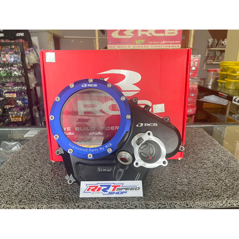 BAK KOPLING ENGINE COVER RCB TRANSPARAN MX KING R15 V3 MT 15 VIXION R WR 155 RACINGBOY Gold Silver Blue Red