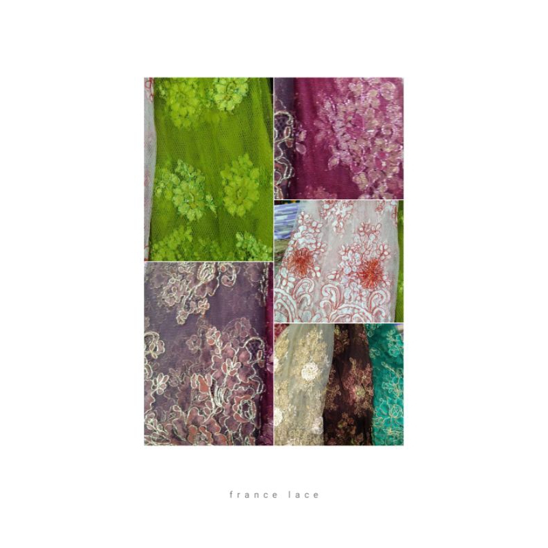 kain kebaya renda brokat semi prancis SALE