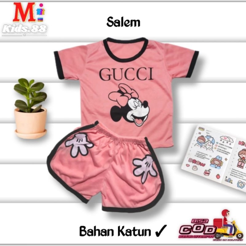 Setelan Playset Cupa Cup Baju Anak MICKEY /Set Anak Balita/Setelan Anak Unisex  Buat Usia 0-4 tahun