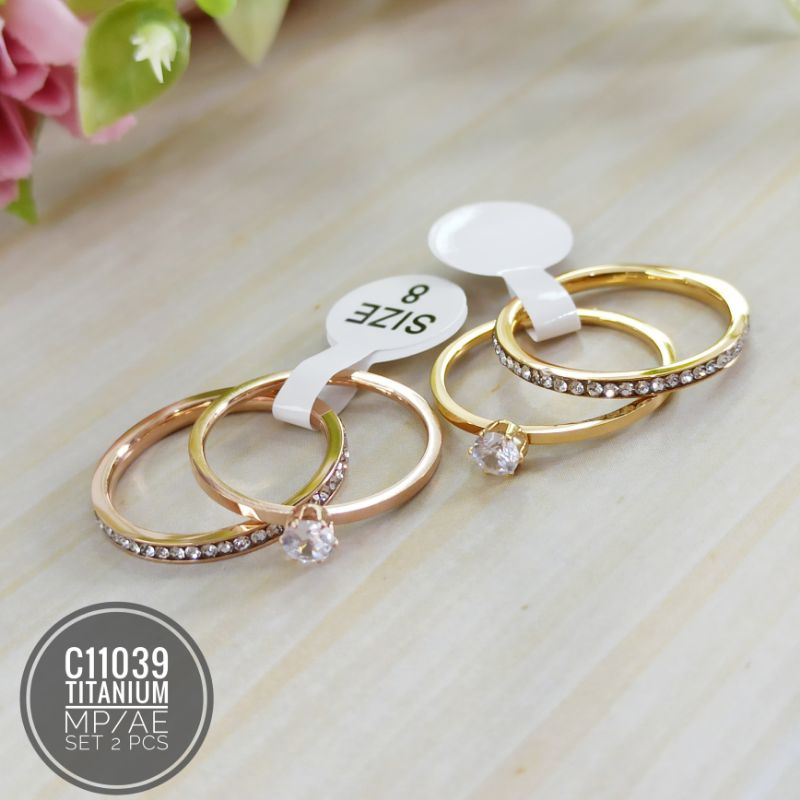 Cincin Titanium Set 2pc C11039