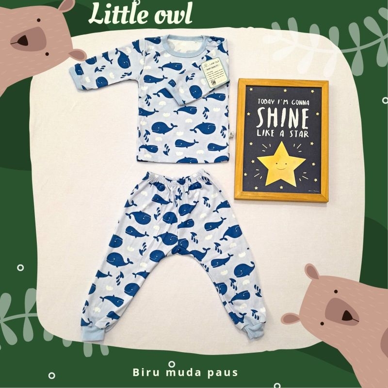 Baju anak setelan panjang piyama bayi boy &amp; girl baju tidur motif by Little Owl